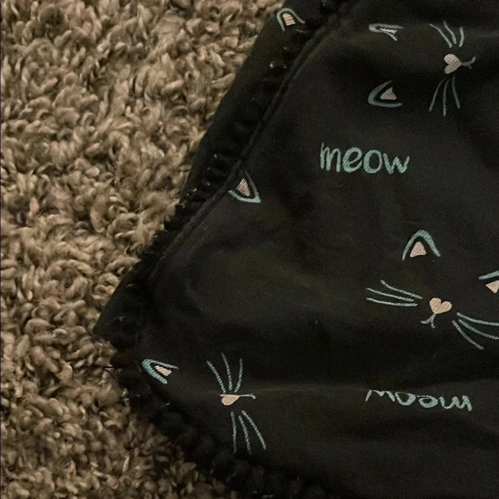 Justice Black Cat Print Kids Girls Shorts